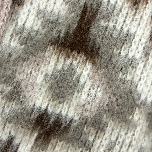 Vintage Clipper Mist Knit Sweater Men's Fair Isle Full Zip Grandpacore Winter L - Picture 6 of 11